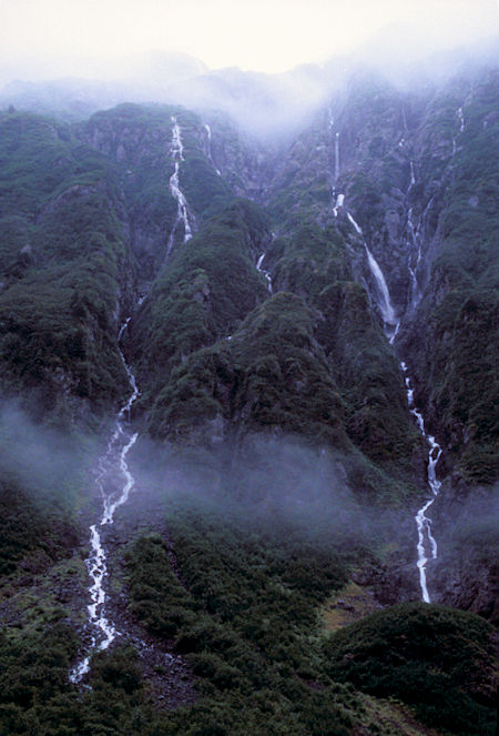 Waterfalls from Stewart/Hyder Highway