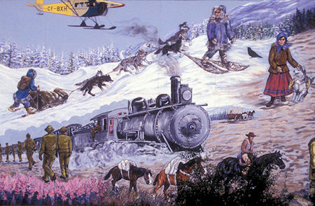 Mural at Yukon Transportation Museum, Whitehorse, Yukon Territory