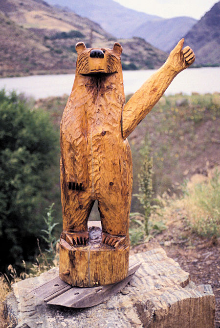 Bear Carving at Hells Canyon, Idaho