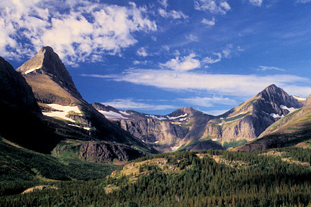 West from Ptarmigan Trail, Many Glacier Valley, Glacier National Park