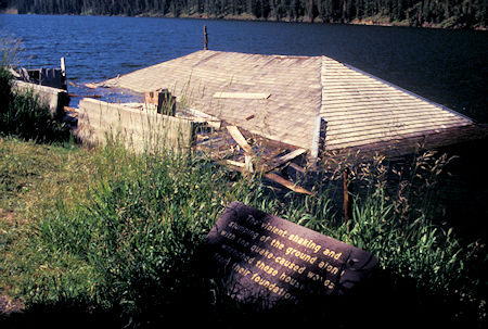 Cabins collapsed into Hebgen Lake during the quake