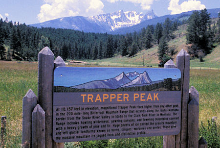 Trapper Peak sign