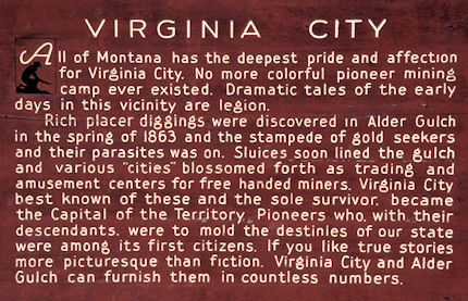 Virginia City sign