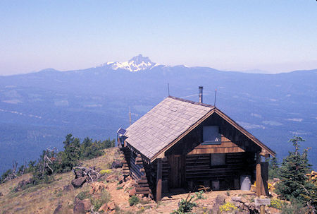 Historic lookout cabin on Black Butte near Sisters, Oregon