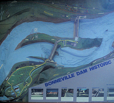Model of Bonneville Dam, Columbia River, Oregon-Washington