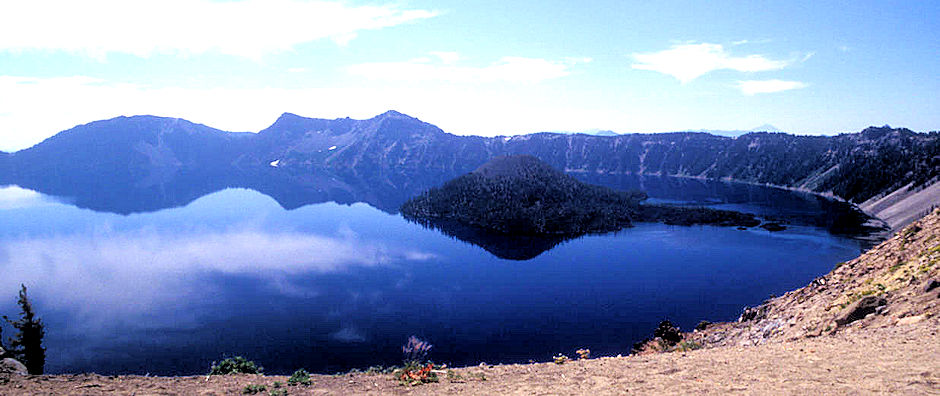 Dution Cliff, Applegate Peak, Garfield Peak, Wizard Island, Crater Lake, Crater Lake National Park, Oregon