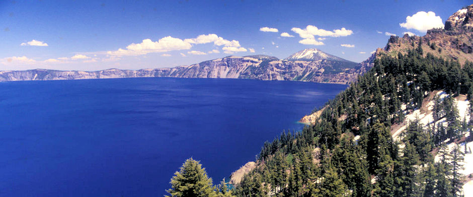 Crater Lake from Rim Village area near hotel, Crater Lake National Park, Oregon 1996