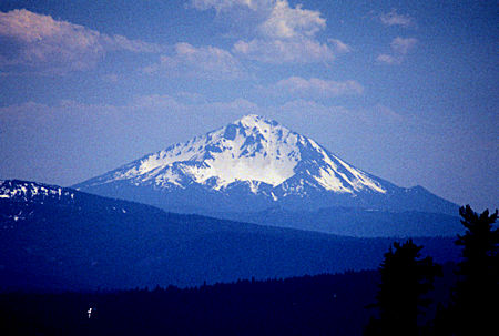 Mt. McLouglin from Watchman Lookout trail parking lot, Crater Lake National Park, Oregon 1996