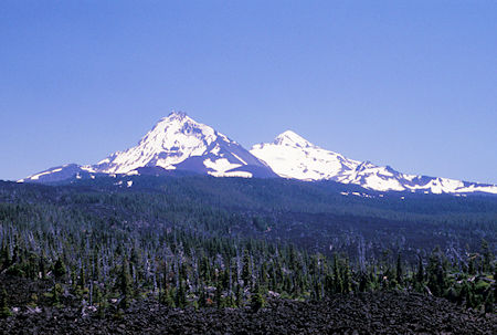 Middle and North Sister from McKenzie Pass 5325', McKenzie Highway near Sisters, Oregon