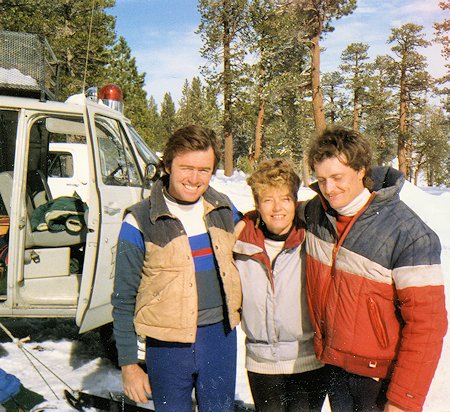 Jim Livingston, Jan Jaquette and Larry Welch at rescue van