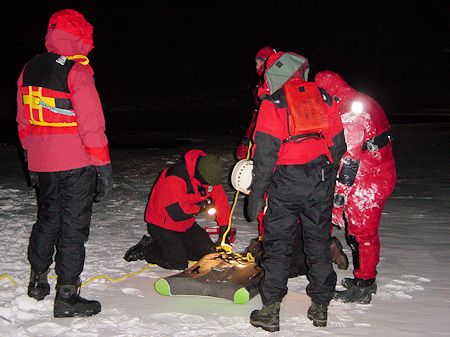 Night Lake Ice Rescue Training - November 20, 2004