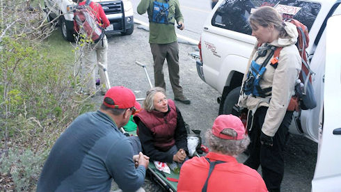 Injured hiker on Rush Creek Trail rescued via wheeled litter