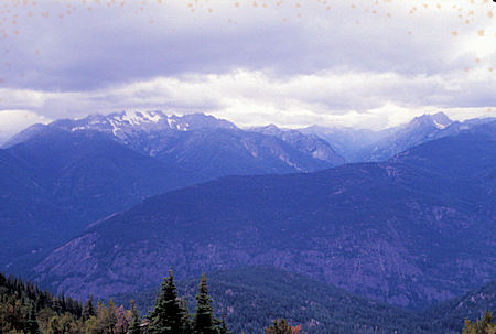 View toward North Cascades National Park from ridge to Goat Peak Lookout near Winthrop, Washington