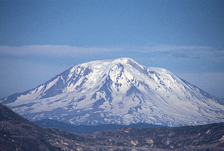 Mt. Adams from Elk Rock road, near Coldwater Visitor Center, Mount St. Helens National Volcanic Monument, Washington