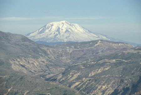 Mt. Adams from Elk Rock road, near Coldwater Visitor Center, Mount St. Helens National Volcanic Monument, Washington