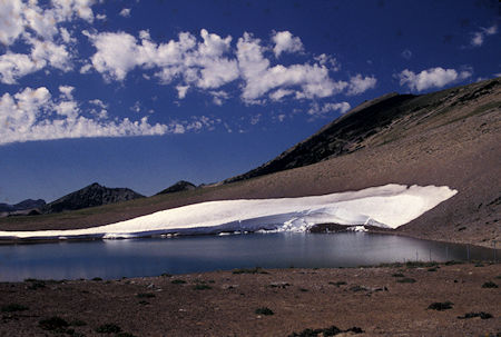 Sunrise water supply lake along Burroughs Mountain trail near Sunrise Visitor Center, Mt. Rainier National Park