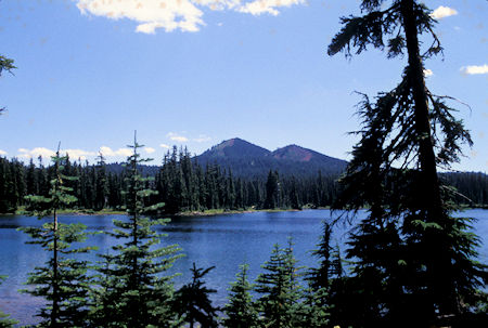 Tumac Mountain over smaller Twin Sister Lake, William O. Douglas Wilderness, Washington