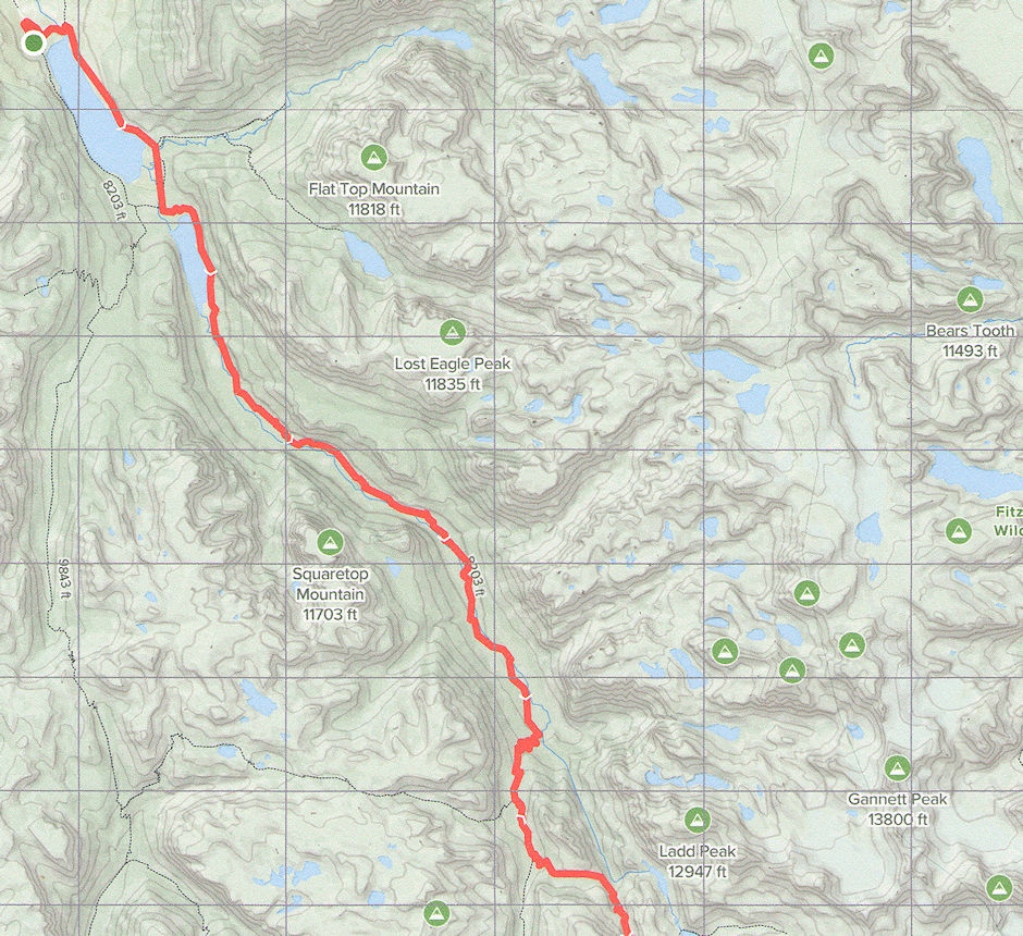 Wind River Trip trail map part one