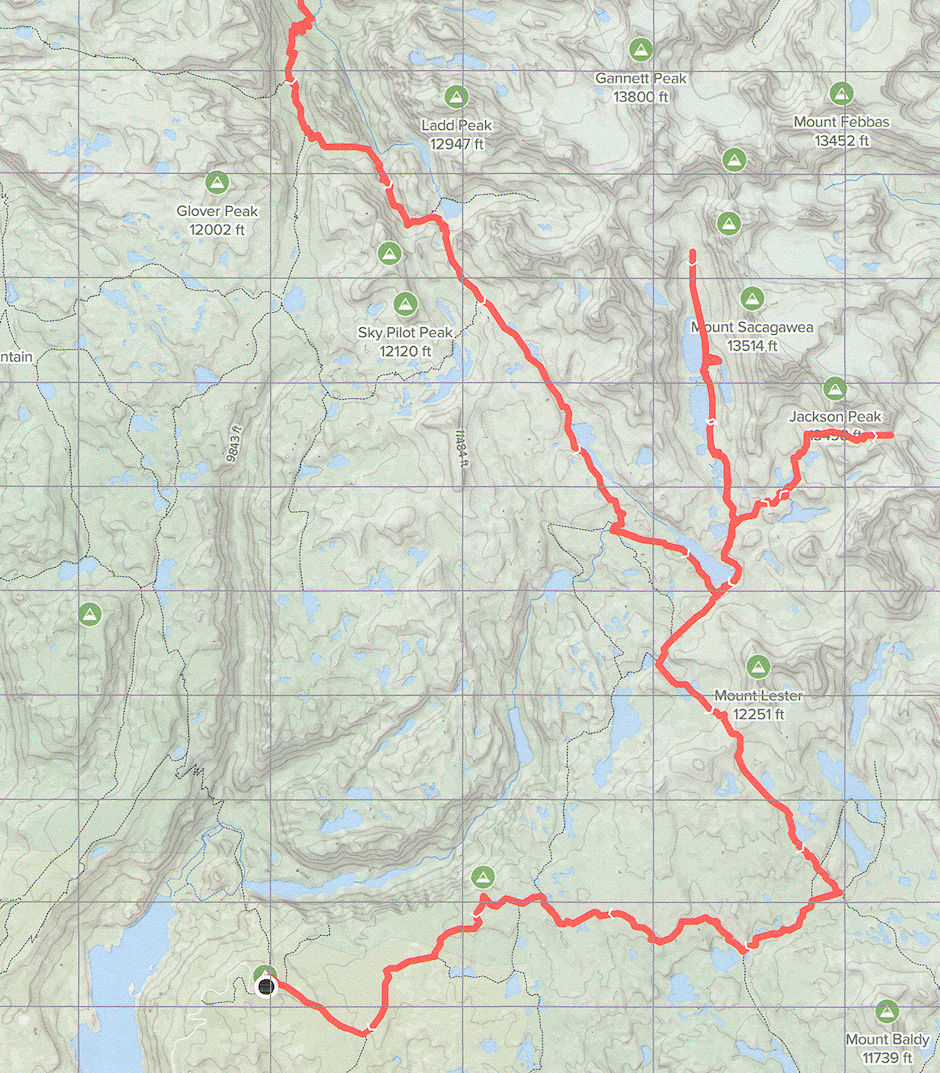 Wind River Trip trail map part two