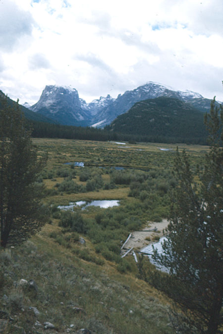 Squaretop Mountain from between Green River Lakes - Wind River Range 1977