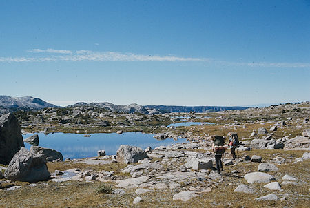 On the trail below Jean Lake - Wind River Range 1977