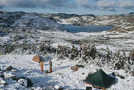 Camp on Indian Basin Trail - Wind River Range 1977