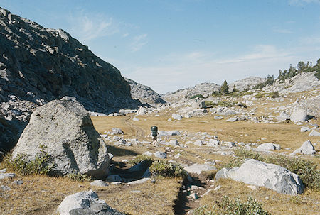 On the trail - Wind River Range 1977