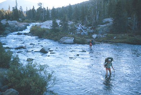 Crossing Pole Creek - Wind River Range 1977
