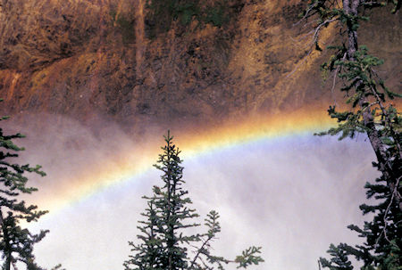 Rainbow below Upper Yellowstone Falls from Uncle Toms Trail