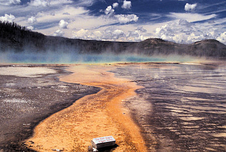 Grand Prismatic Pool Bacterial Mat, Midway Geyser Basin,Yellowstone National Park