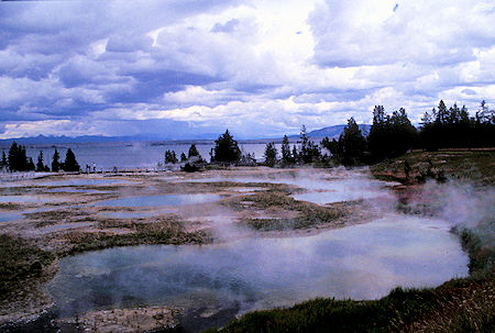 Fumeroles & Yellowstone Lake, West Thumb area, Yellowstone National Park