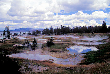 Fumeroles & Yellowstone Lake, West Thumb area, Yellowstone National Park