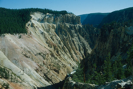 Inspiration Point from Artists Point Yellowstone Canyon - Yellowstone National Park 1977