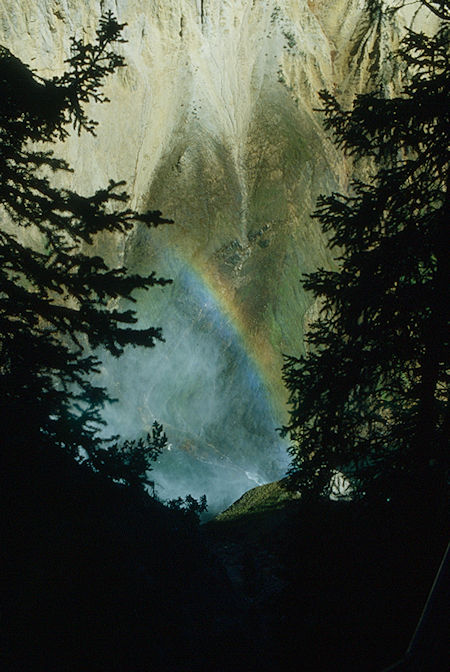 Rainbow at Lower Yellowstone Falls - Yellowstone National Park 1977